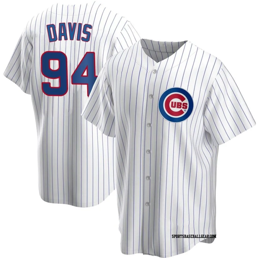 Brennen Davis Youth Chicago Cubs White Replica Home Jersey