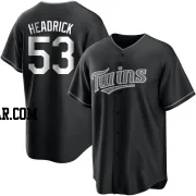 Brent Headrick Men's Minnesota Twins Black/White Replica Jersey