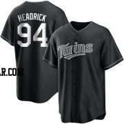 Brent Headrick Men's Minnesota Twins Black/White Replica Jersey