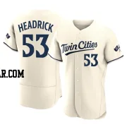 Brent Headrick Men's Minnesota Twins Cream Authentic Alternate 2023 Jersey