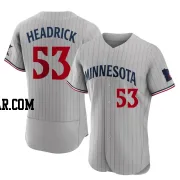 Brent Headrick Men's Minnesota Twins Gray Authentic Road Jersey