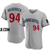 Brent Headrick Men's Minnesota Twins Gray Authentic Road Jersey