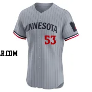 Brent Headrick Men's Minnesota Twins Gray Elite Road Jersey