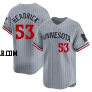 Brent Headrick Men's Minnesota Twins Gray Limited Road Jersey