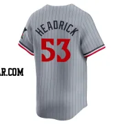 Brent Headrick Men's Minnesota Twins Gray Limited Road Jersey