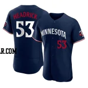 Brent Headrick Men's Minnesota Twins Navy Authentic Alternate Jersey