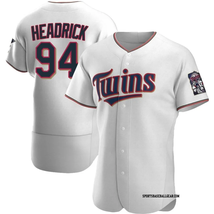 Brent Headrick Men's Minnesota Twins White Authentic Home Jersey