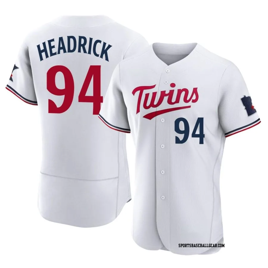 Brent Headrick Men's Minnesota Twins White Authentic Home Jersey