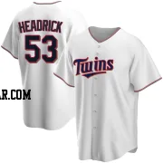 Brent Headrick Men's Minnesota Twins White Replica Home Jersey