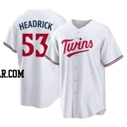 Brent Headrick Men's Minnesota Twins White Replica Home Jersey