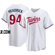 Brent Headrick Men's Minnesota Twins White Replica Home Jersey