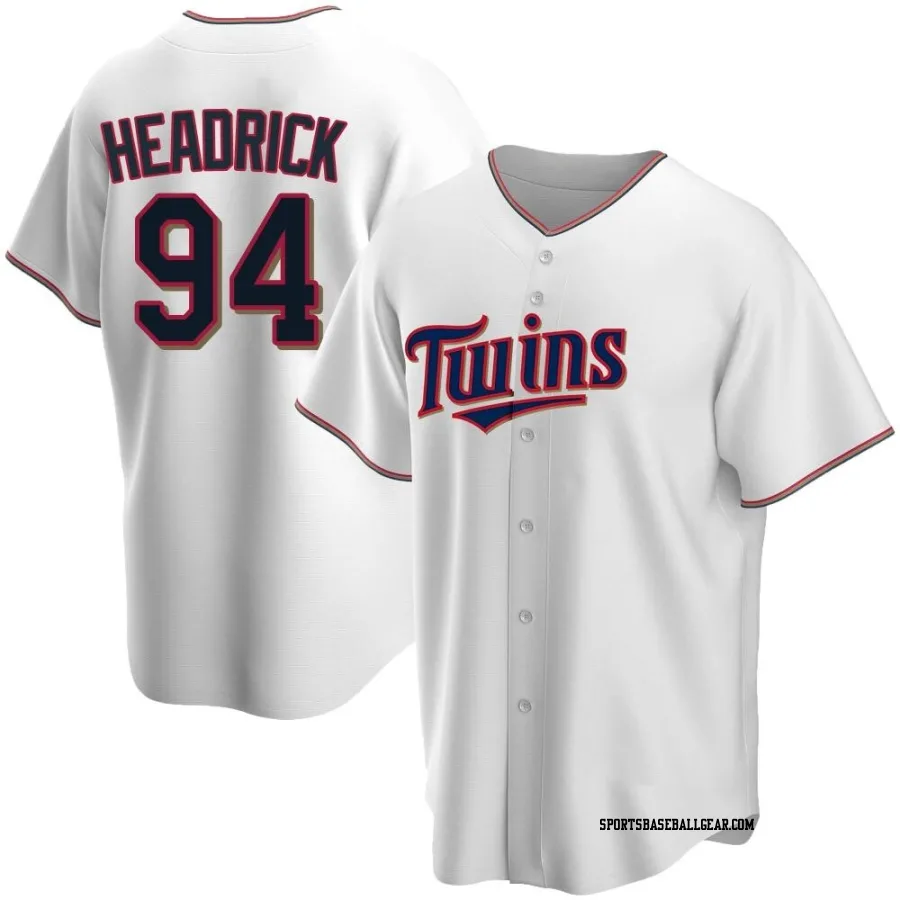 Brent Headrick Men's Minnesota Twins White Replica Home Jersey