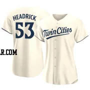 Brent Headrick Women's Minnesota Twins Cream Replica Alternate Jersey