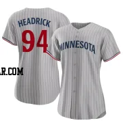 Brent Headrick Women's Minnesota Twins Gray Authentic Road Jersey