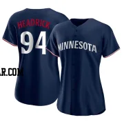 Brent Headrick Women's Minnesota Twins Navy Replica Alternate Jersey