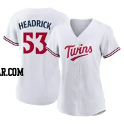 Brent Headrick Women's Minnesota Twins White Authentic Home Jersey