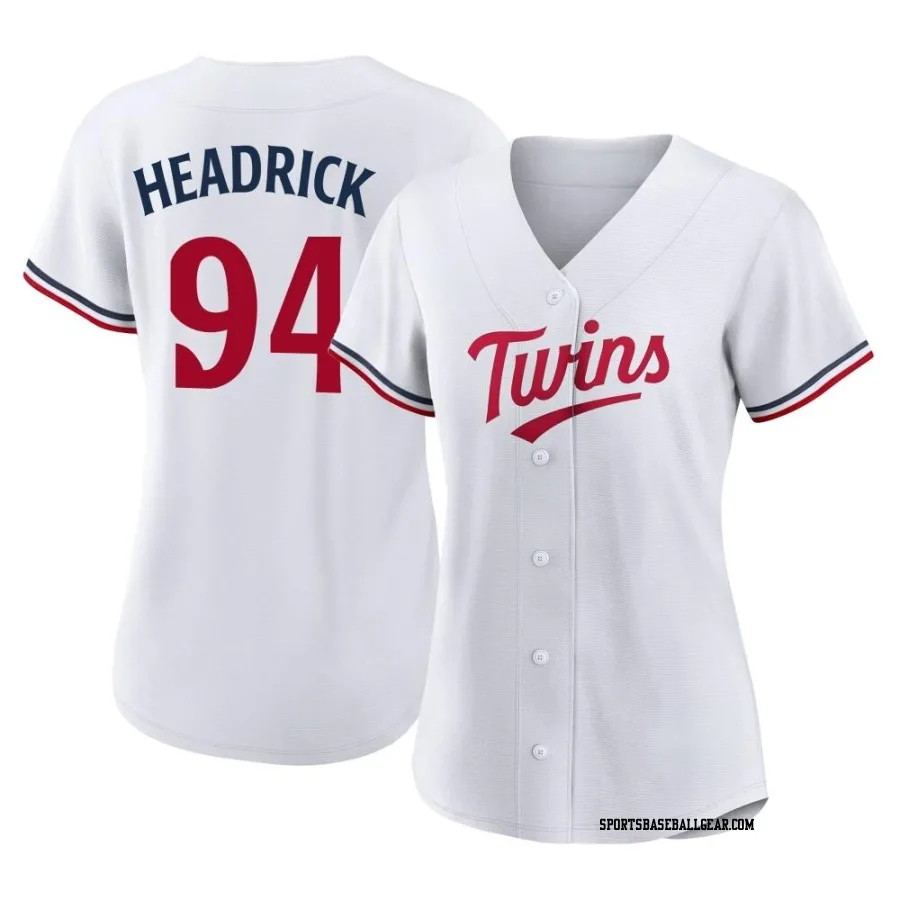 Brent Headrick Women's Minnesota Twins White Replica Home Jersey