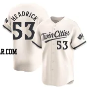 Brent Headrick Youth Minnesota Twins Cream Limited Alternate Jersey