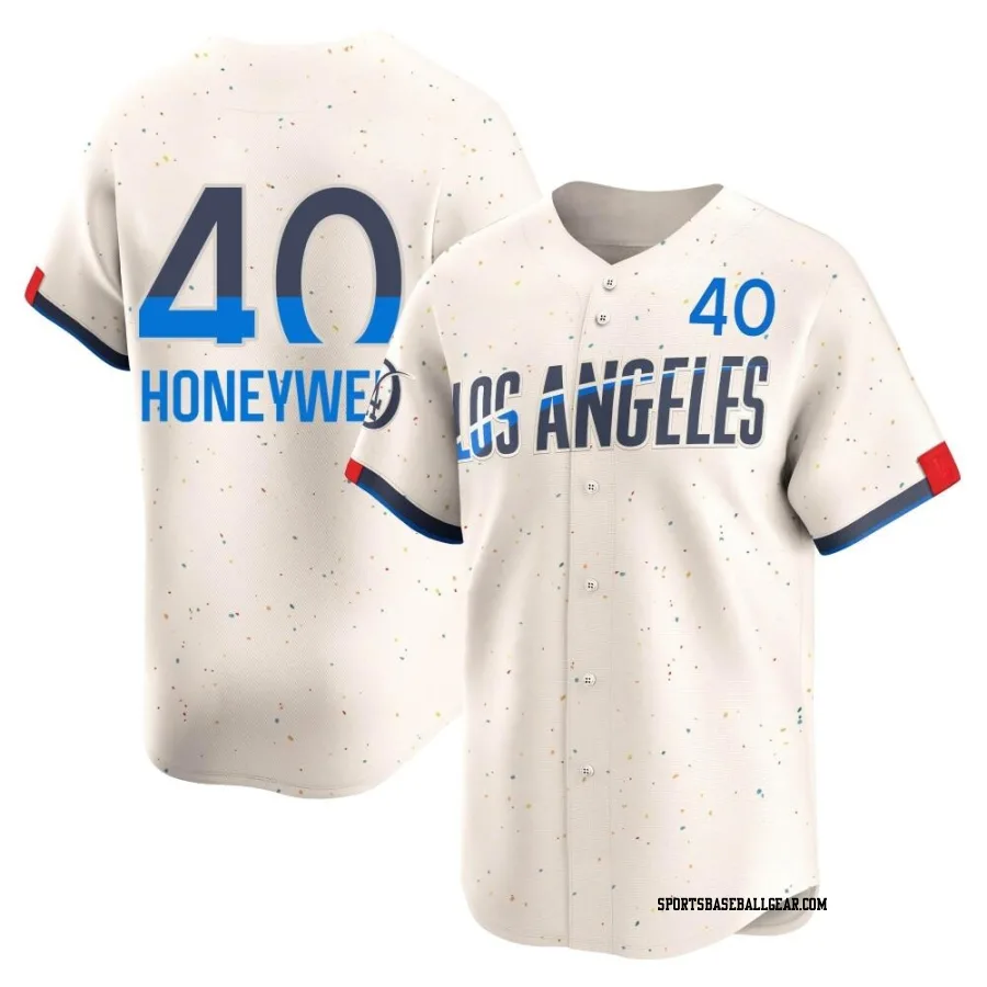 Brent Honeywell Men's Los Angeles Dodgers Cream Limited 2024 City Connect Jersey