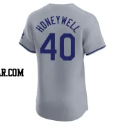 Brent Honeywell Men's Los Angeles Dodgers Gray Elite Road Jersey