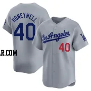 Brent Honeywell Men's Los Angeles Dodgers Gray Limited Away Jersey