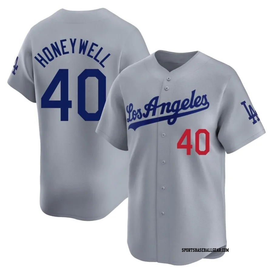 Brent Honeywell Men's Los Angeles Dodgers Gray Limited Away Jersey