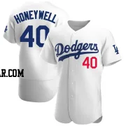 Brent Honeywell Men's Los Angeles Dodgers White Authentic Home Jersey