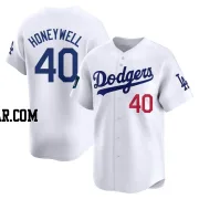 Brent Honeywell Men's Los Angeles Dodgers White Limited 2024 World Tour Seoul Series Home Jersey