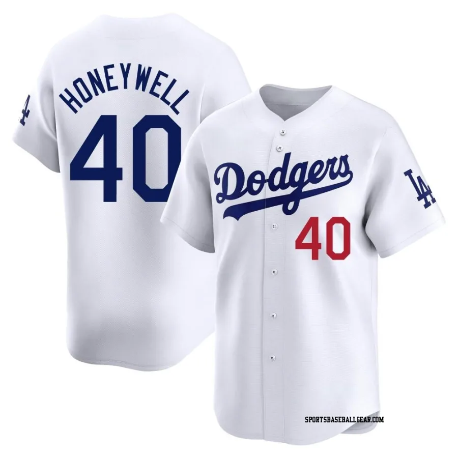 Brent Honeywell Men's Los Angeles Dodgers White Limited Home Jersey