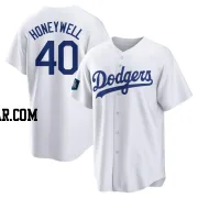 Brent Honeywell Men's Los Angeles Dodgers White Replica 2024 World Tour Seoul Series Home Jersey