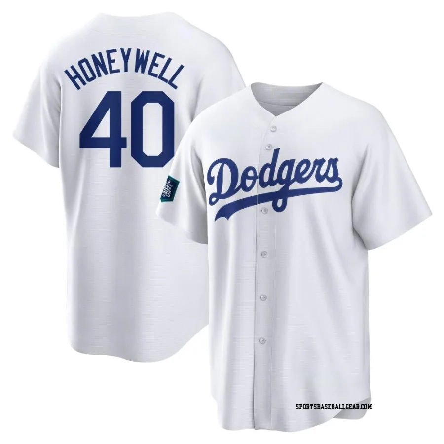 Brent Honeywell Men's Los Angeles Dodgers White Replica 2024 World Tour Seoul Series Home Jersey