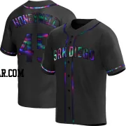 Brent Honeywell Men's San Diego Padres Black Holographic Replica Alternate Jersey