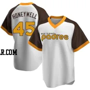 Brent Honeywell Men's San Diego Padres White Replica Home Cooperstown Collection Jersey