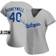 Brent Honeywell Women's Los Angeles Dodgers Gray Authentic Road Jersey