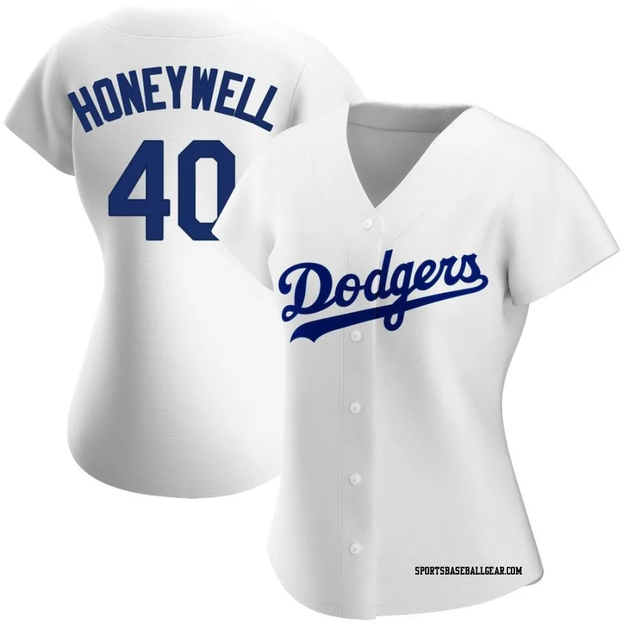 Brent Honeywell Women's Los Angeles Dodgers White Authentic Home Jersey