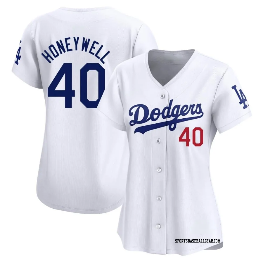 Brent Honeywell Women's Los Angeles Dodgers White Limited Home Jersey