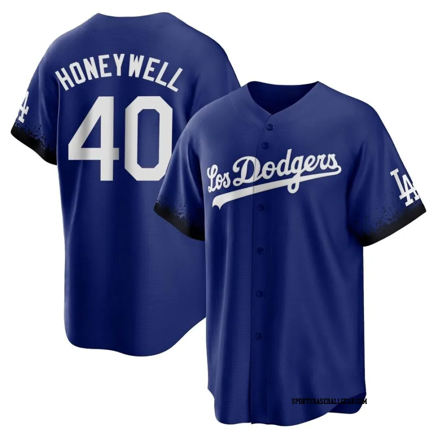 Brent Honeywell Youth Los Angeles Dodgers Royal Replica 2021 City Connect Jersey