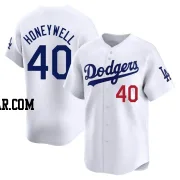 Brent Honeywell Youth Los Angeles Dodgers White Limited Home Jersey