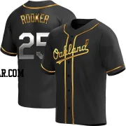 Brent Rooker Men's Oakland Athletics Black Golden Replica Alternate Jersey