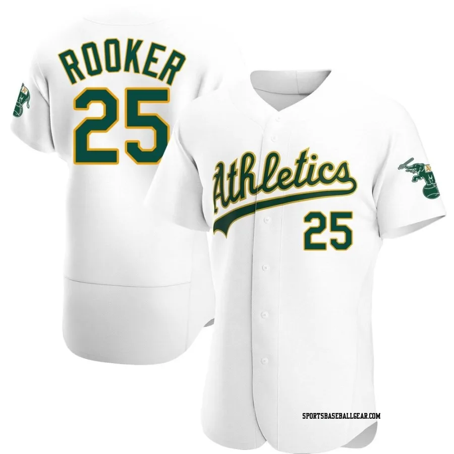 Brent Rooker Men's Oakland Athletics White Authentic Home Jersey