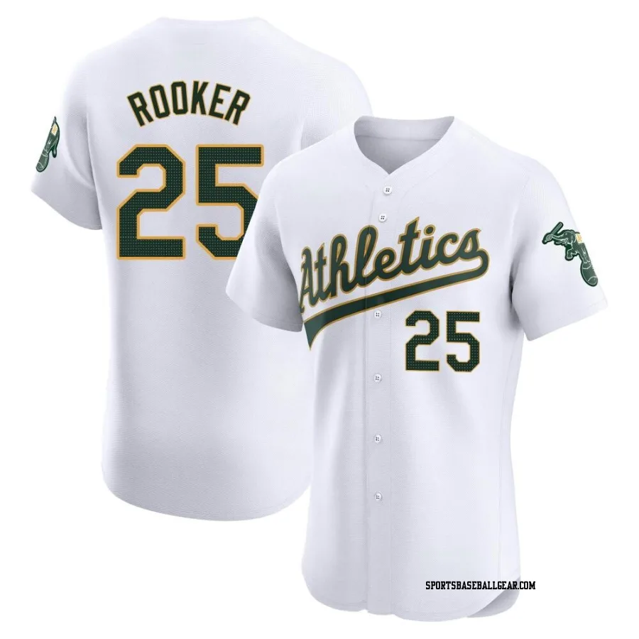 Brent Rooker Men's Oakland Athletics White Elite Home Jersey