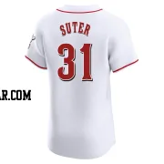 Brent Suter Men's Cincinnati Reds White Elite Home Jersey