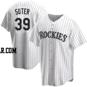 Brent Suter Men's Colorado Rockies White Replica Home Jersey