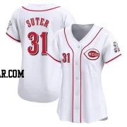 Brent Suter Women's Cincinnati Reds White Limited Home Jersey