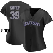 Brent Suter Women's Colorado Rockies Black Authentic Alternate Jersey