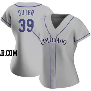 Brent Suter Women's Colorado Rockies Gray Authentic Road Jersey