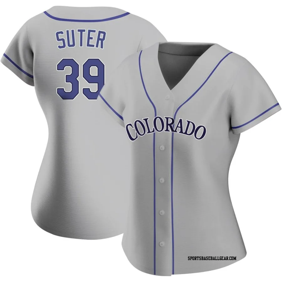 Brent Suter Women's Colorado Rockies Gray Replica Road Jersey