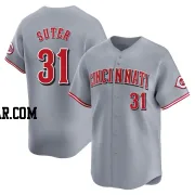 Brent Suter Youth Cincinnati Reds Gray Limited Away Jersey