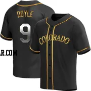 Brenton Doyle Men's Colorado Rockies Black Golden Replica Alternate Jersey