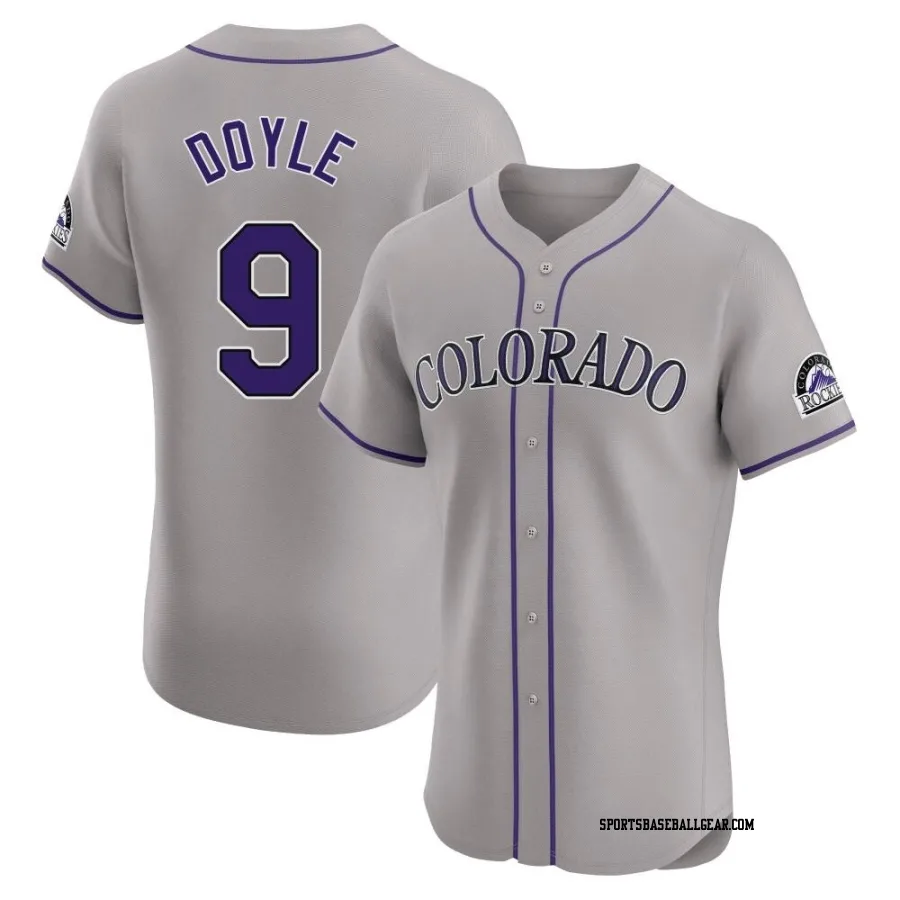 Brenton Doyle Men's Colorado Rockies Gray Elite Road Jersey